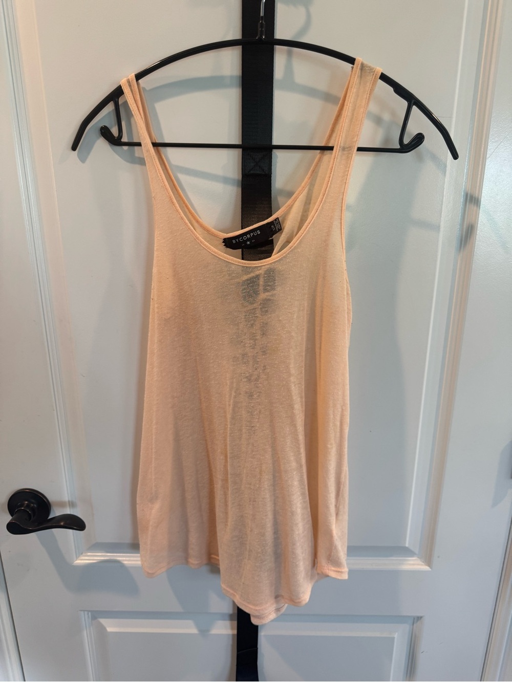 Bycorpus Peach Scoop Neck Tank Top — Lightweight Women's Layering Piece